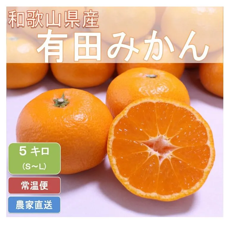 こだわりの和歌山県産 有田みかん 5kg（S～Lサイズおまかせ）ひとつひとつ手選別で厳選！生産者から直送 ※2025年11月下旬頃より順次発送予定