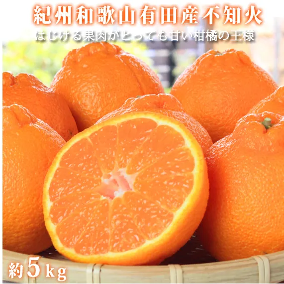 紀州有田産不知火(しらぬひ) 約5kg ※2026年2月中旬～3月中旬頃に順次発送予定