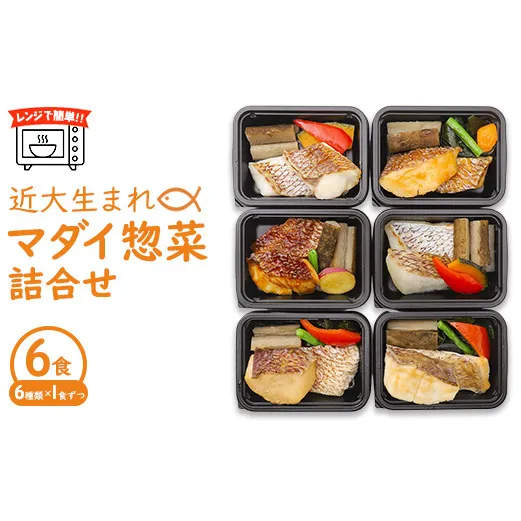レンジで簡単！近大生まれマダイ惣菜詰合せ（6食） ｜ 真鯛 焼き魚 煮付け セット おそうざい