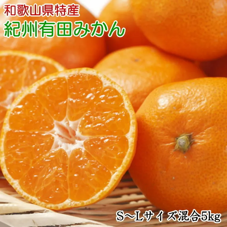 [秀品]和歌山有田みかん約5kg(S～Lサイズ混合)
※2025年11月中旬～2026年1月中旬頃に順次発送予定