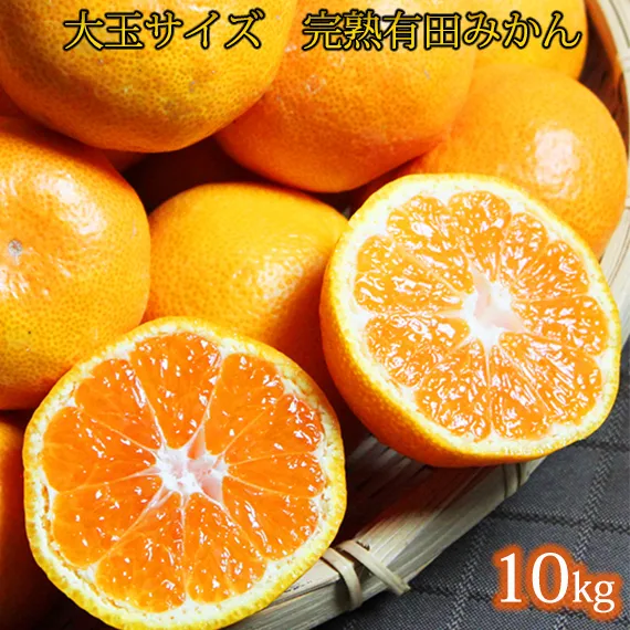 大玉サイズ　完熟有田みかん　１０kg
※2025年11月下旬〜2026年1月下旬頃に順次発送予定