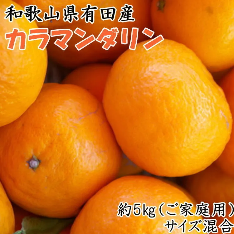 【春みかん】和歌山有田産カラマンダリン約5kg(サイズ混合　ご家庭用)　
※着日指定不可
※2026年4月上旬～5月中旬頃に順次発送予定