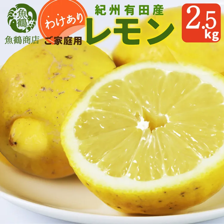 【ご家庭用訳あり】紀州有田産レモン　2.5kg ※2026年3月上旬～3月中旬頃に順次発送予定