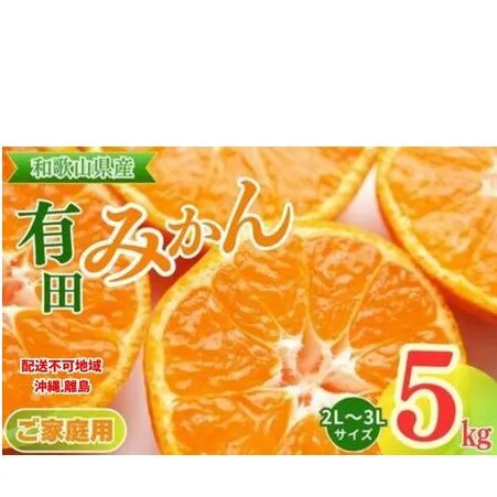 【ご家庭用】和歌山有田みかん約5kg(2L、3Lサイズ)【美浜町】〇 ※2025年11月上旬～2026年1月下旬頃に順次発送予定