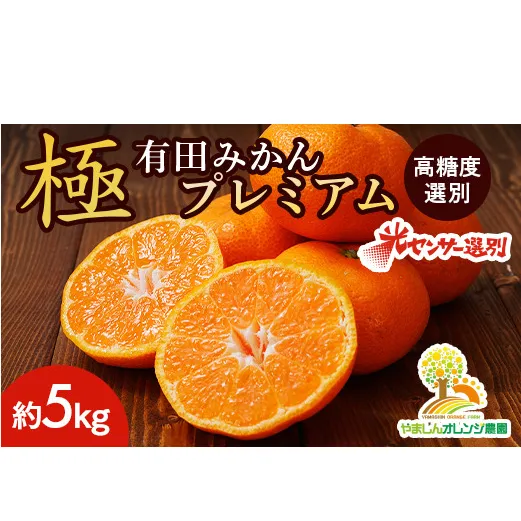 ＼光センサー選別／極 有田みかんプレミアム 約5kg【光センサー 高糖度選別品】2S～Mの小玉サイズ 有機質肥料100% | 光センサー選別 温州みかん みかん 高糖度 柑橘 果物 フルーツ 甘い ※2025年11月下旬～2026年1月上旬頃に順次発送予定 ※北海道・沖縄・離島への配送不可