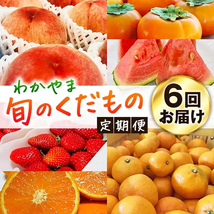 【定期便】〈1・3・6・7・10・11月 全6回〉わかやま旬のくだもの【S】《寄附申し込み翌々月より出荷開始》◇ ※北海道・沖縄・離島への配送不可