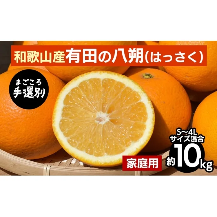 【まごころ手選別】有田の八朔(はっさく)約10kg(S～4Lサイズ混合)家庭用 ※2026年1月上旬～3月下旬頃に順次発送予定
