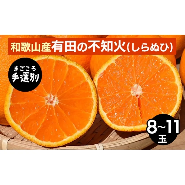 【まごころ手選別】和歌山産　有田の不知火(しらぬひ)8～11玉 ※2026年2月上旬～4月下旬頃に順次発送予定