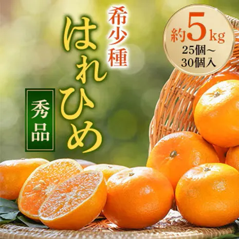 先行受付!　はれひめ(みかんの希少種)　秀品　25個～30個入　約5kg ※2025年12月中旬～2026年1月下旬頃より順次発送予定
