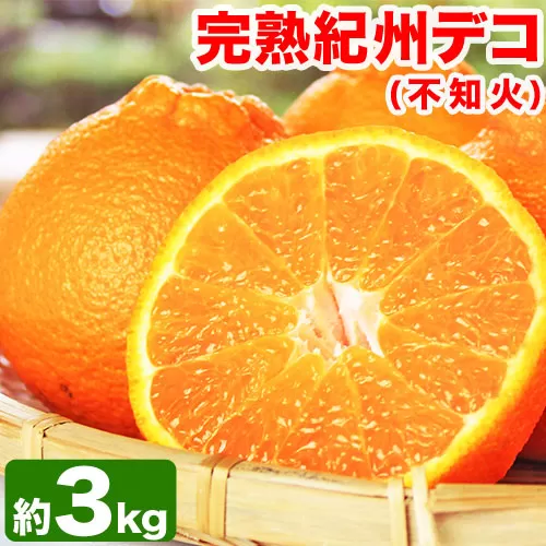 [先行予約]果肉プリプリ♪ 完熟紀州デコ(不知火) 約3kg 株式会社魚鶴商店[2026年2月下旬-3月中旬頃出荷]和歌山県 日高町 不知火 柑橘 果物 フルーツ