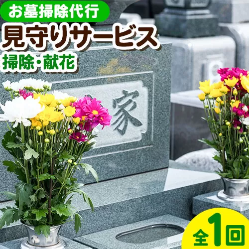 お墓見守りサービス(1回)[30日以内に出荷予定(土日祝除く)]和歌山県 日高町 日高町シルバー人材センター お墓 清掃代行 献花 ごみ拾い