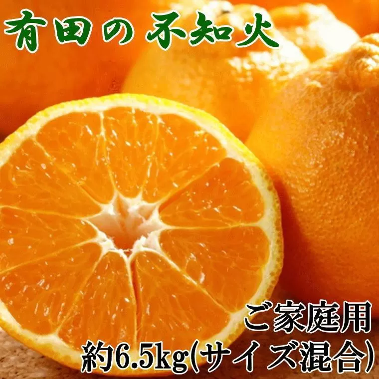 【濃厚】有田の不知火約6.5kgご家庭用向け（サイズ混合）★2025年2月中旬頃より順次発送【TM70】