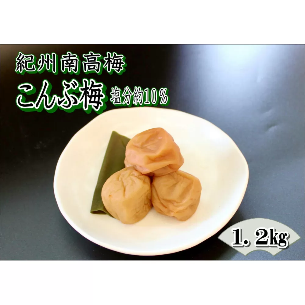【家庭用】紀州南高梅 こんぶ梅 1.2kg