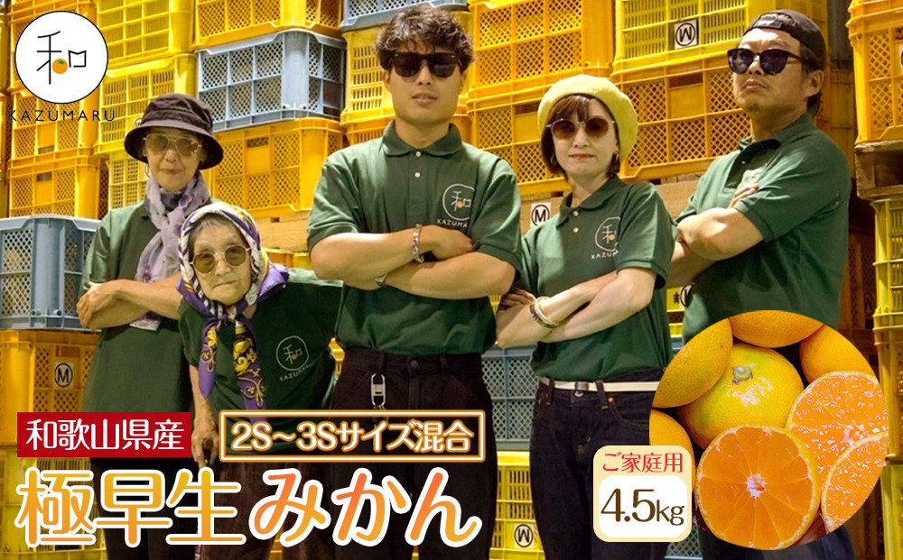 家庭用 森本農園の手選別 極早生小粒みかん 約4.5kg 和歌山県産 2S・3Sサイズ混合 [北海道・沖縄・離島配送不可][2026年10月 ...