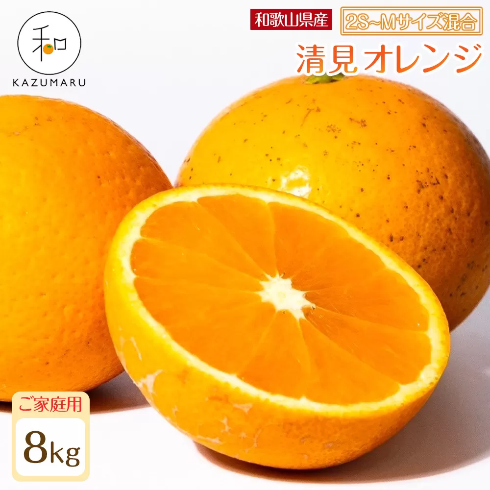 家庭用 森本農園の手選別 小粒清見オレンジ 約8kg 和歌山県産 2S〜Mサイズ混合 ［北海道・沖縄・離島配送不可］［2026年2月上旬から5月中旬頃順次発送予定］［RN94］