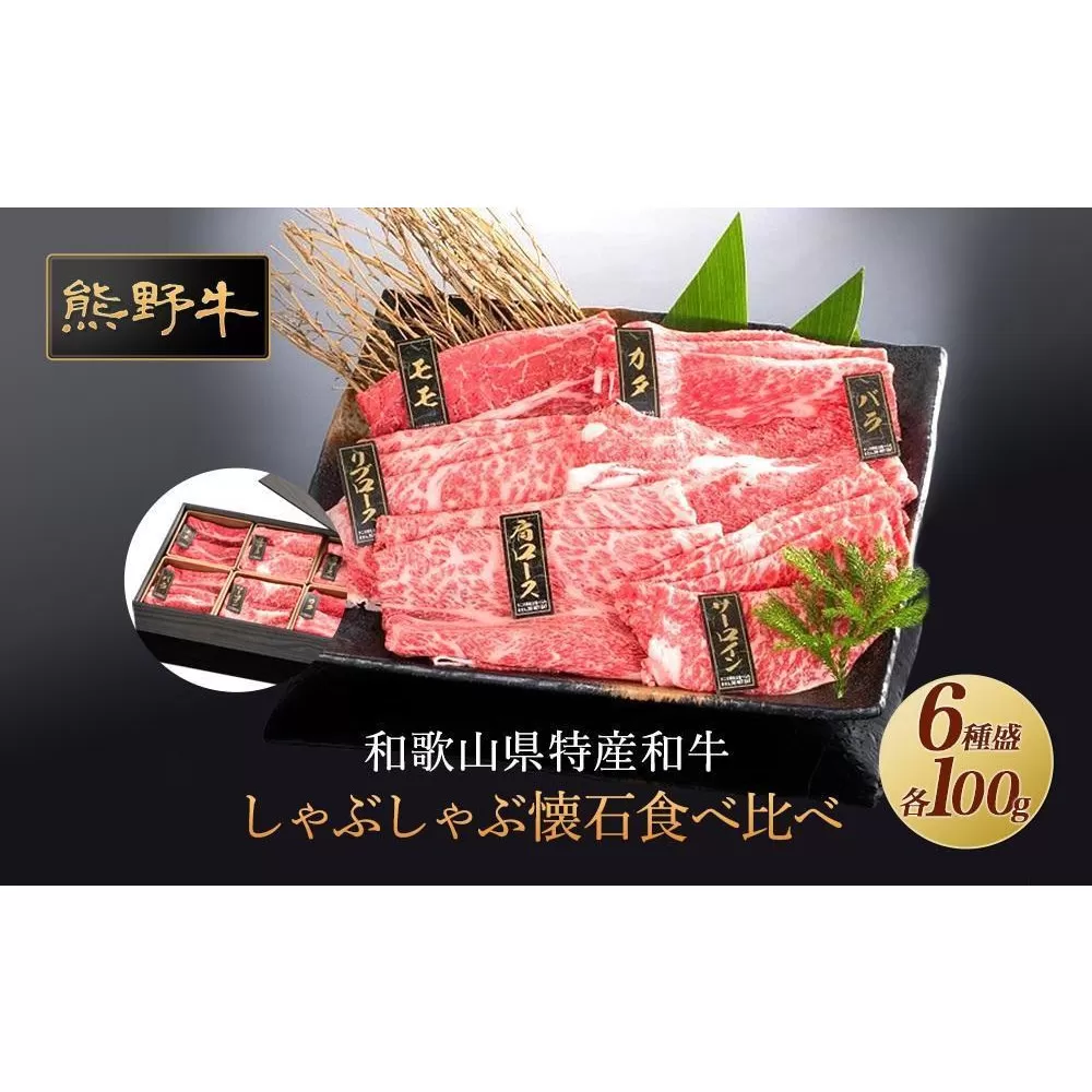熊野牛 しゃぶしゃぶ懐石 6種盛り【MT46】