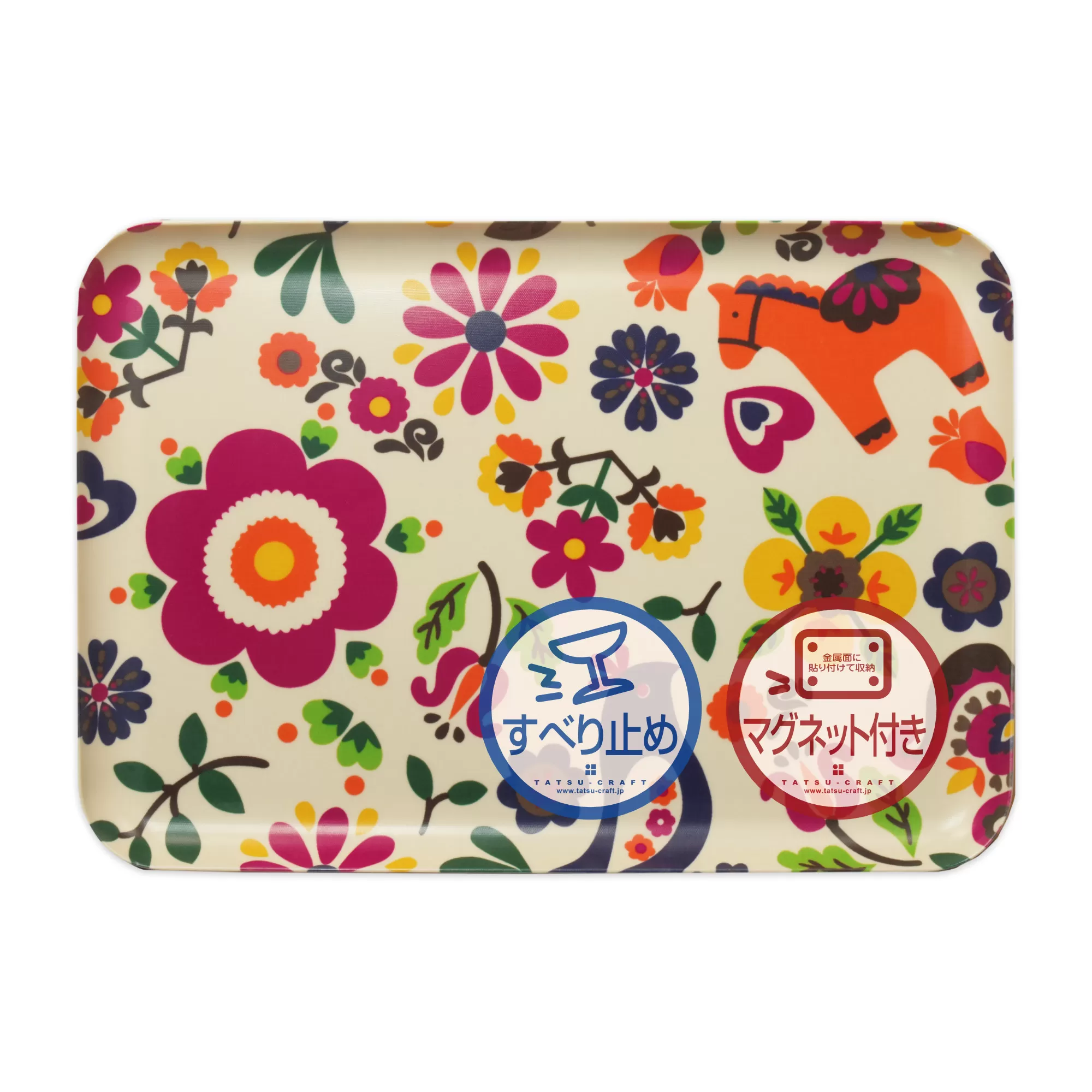 TATSU-CRAFT マグネットトレー L 39cm ポルカ すべり止め付き ［Tk1122］