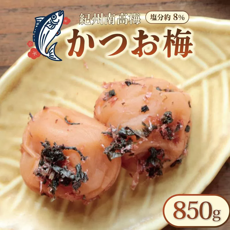 いなみの里梅園 紀州南高梅 かつお梅 850g 塩分約8％【和歌山産】印南町