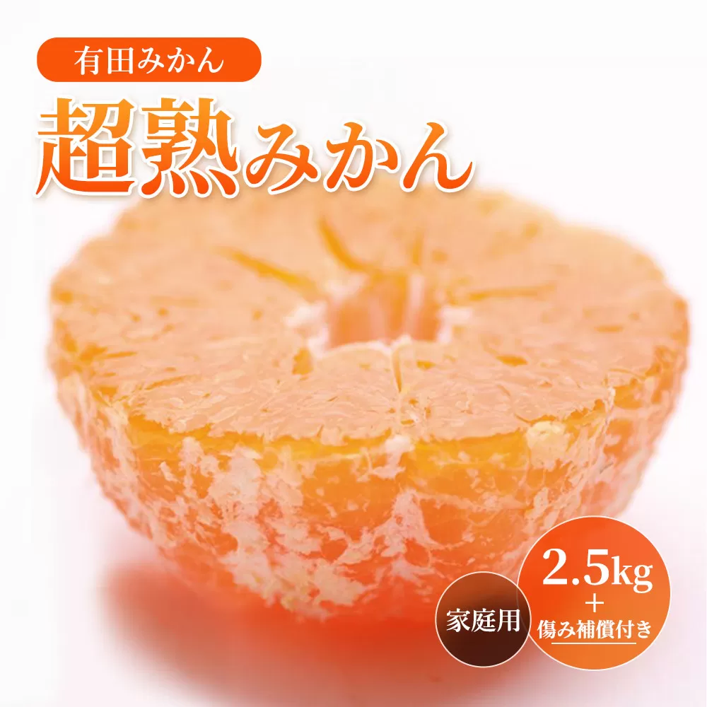 ［先行予約］家庭用 有田みかん2.5kg+250g（傷み補償分）［2026年10月初旬から2027年1月末日頃順次発送予定］［IKE248］