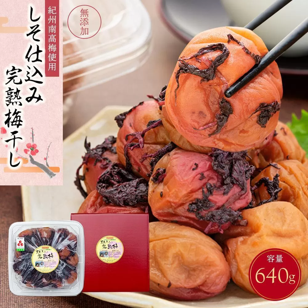 紀州南高梅使用 しそ仕込み完熟梅干し 約640g 塩分 約10％ [TM195]