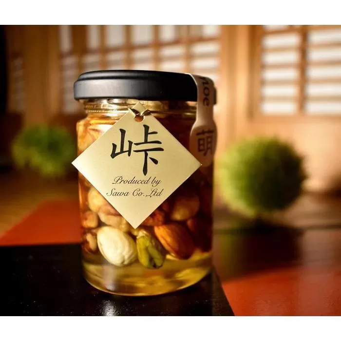 ナッツの蜂蜜漬【峠プレミアム 萌(MOE)】〜熊野古道 峠の蜂蜜×ナッツ 【SW12】