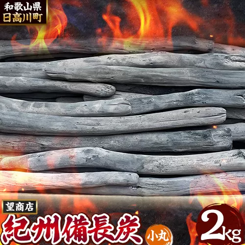 紀州備長炭 小丸 約2kg 望商店 《30日以内に出荷予定(土日祝除く)》 和歌山県 日高川町 備長炭 紀州備長炭 炭 2kg 高級白炭 BBQ 焼肉 炭火焼き キャンプ レジャー 囲炉裏 国産 備長炭 川遊び ロッジ 行楽 安全 安心 火起こし 大活躍