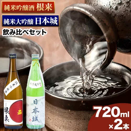 日本城 純米大吟醸酒 純米吟醸酒 根来 飲み比べ セット 720ml×2本セット 厳選館《90日以内に出荷予定(土日祝除く)》 和歌山県 日高川町 酒 純米吟醸 飲み比べ 1440ml 純米大吟醸酒 純米吟醸酒 日本酒 酒 