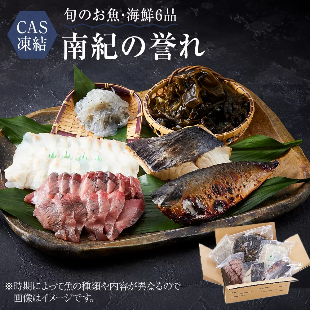 CAS凍結 南紀の誉れ 旬 の 海産物 6品 セット お楽しみ 簡単調理 干物 お造り 塩焼き など