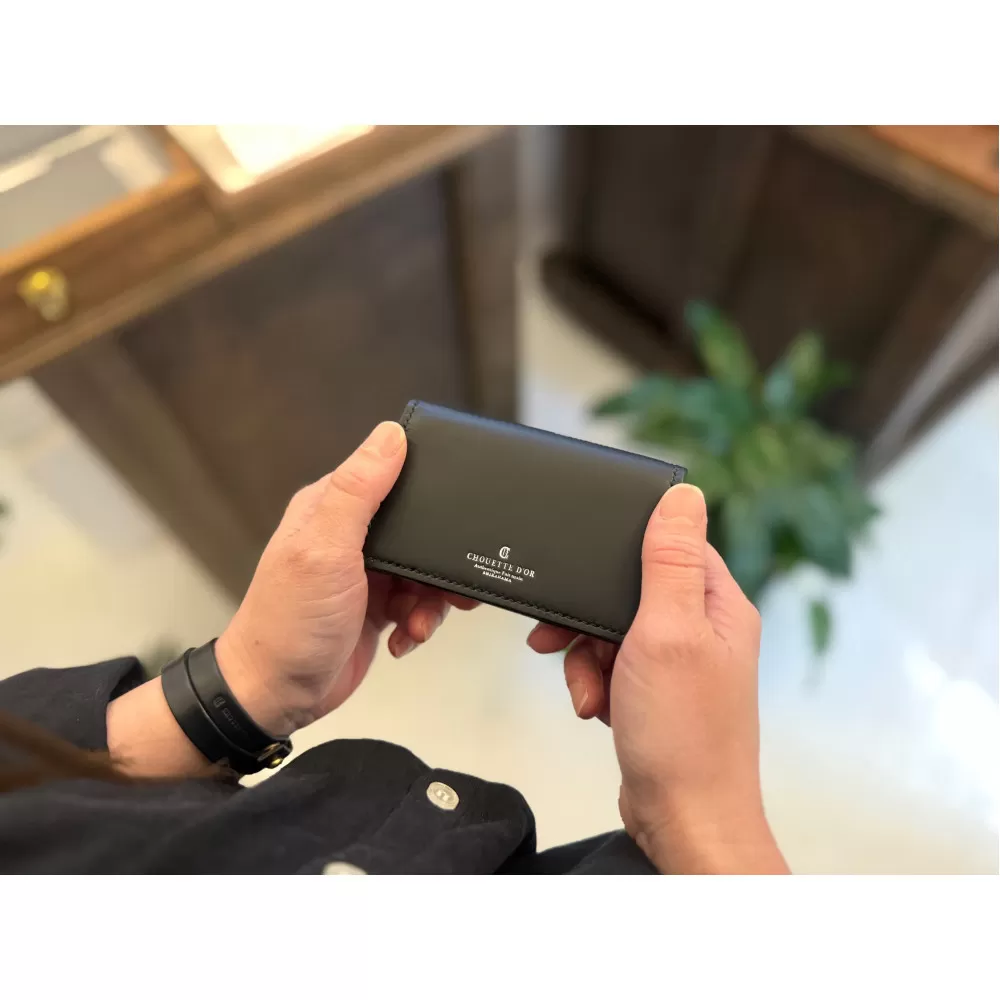 革職人が作る牛革名刺入れ Card case［BLK］