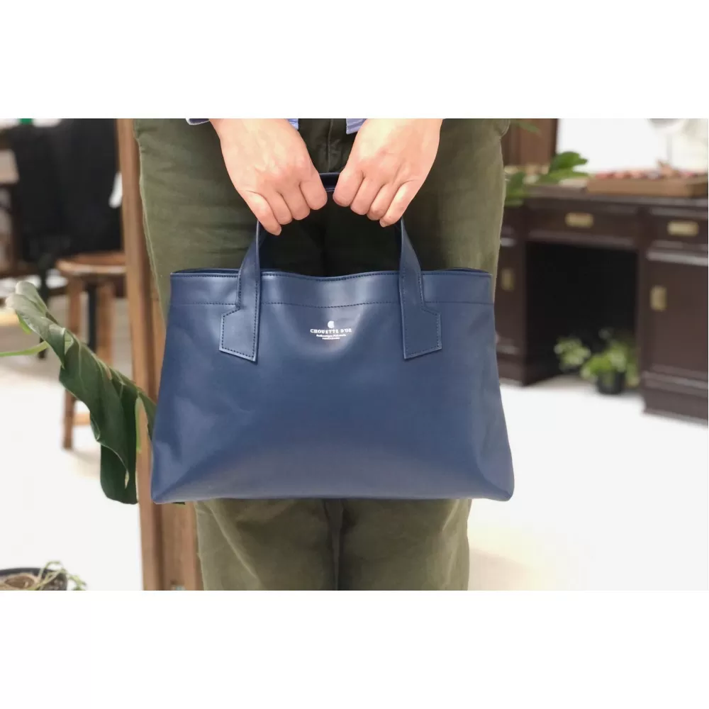 革職人が作った　本革トートバッグ　S　スムースネイビー