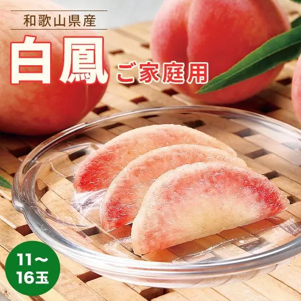 和歌山県産 白鳳 桃 11〜16玉入り 訳あり ご家庭用 数量限定【2024年6月下旬以降発送】