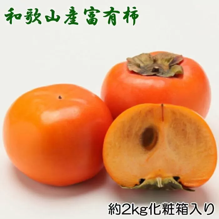 ［厳選・産直］和歌山産の富有柿約2kg（化粧箱入り）（2L～4Lサイズ）★2025年11月頃より順次発送【TM59】