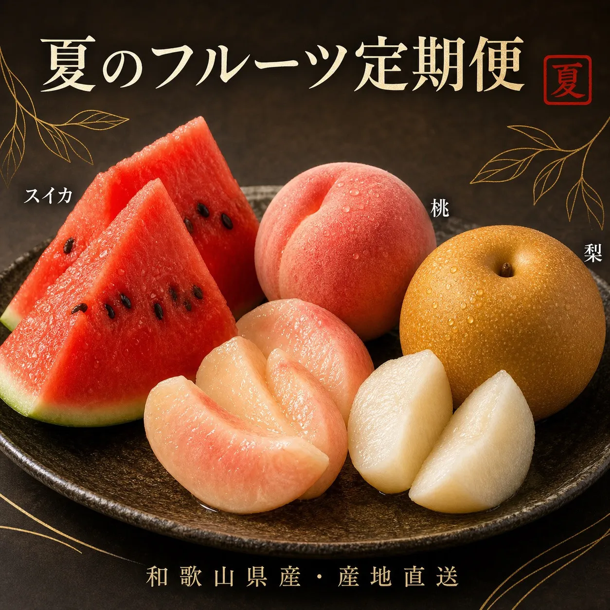 【全3回 定期便】 紀州和歌山産旬のフルーツセット（6月：スイカ・7月：桃・8月：梨） ［UT138］