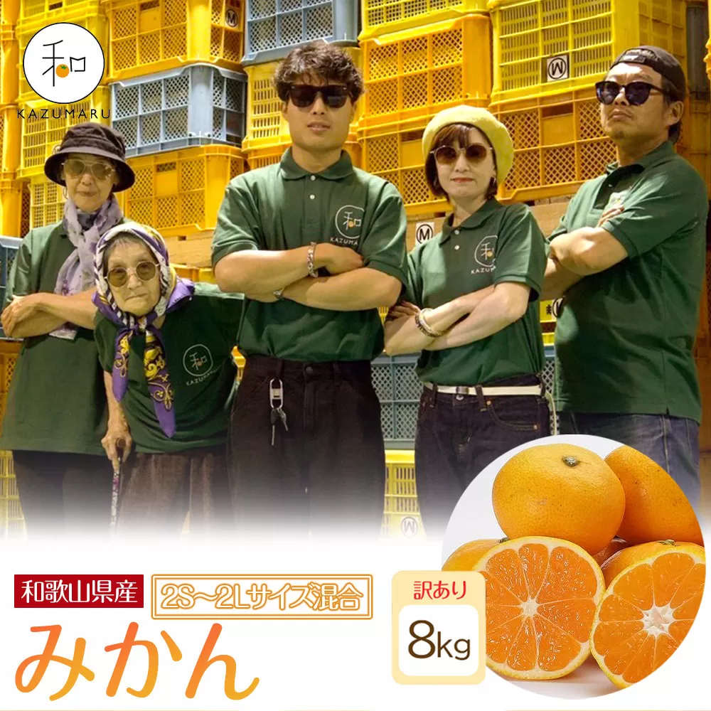 訳あり 森本農園の手選別 みかん 8kg 和歌山県産 2S~2Lサイズ混合 ［北海道・沖縄・離島配送不可］［RN10］［2025年11月上旬から順次発送］