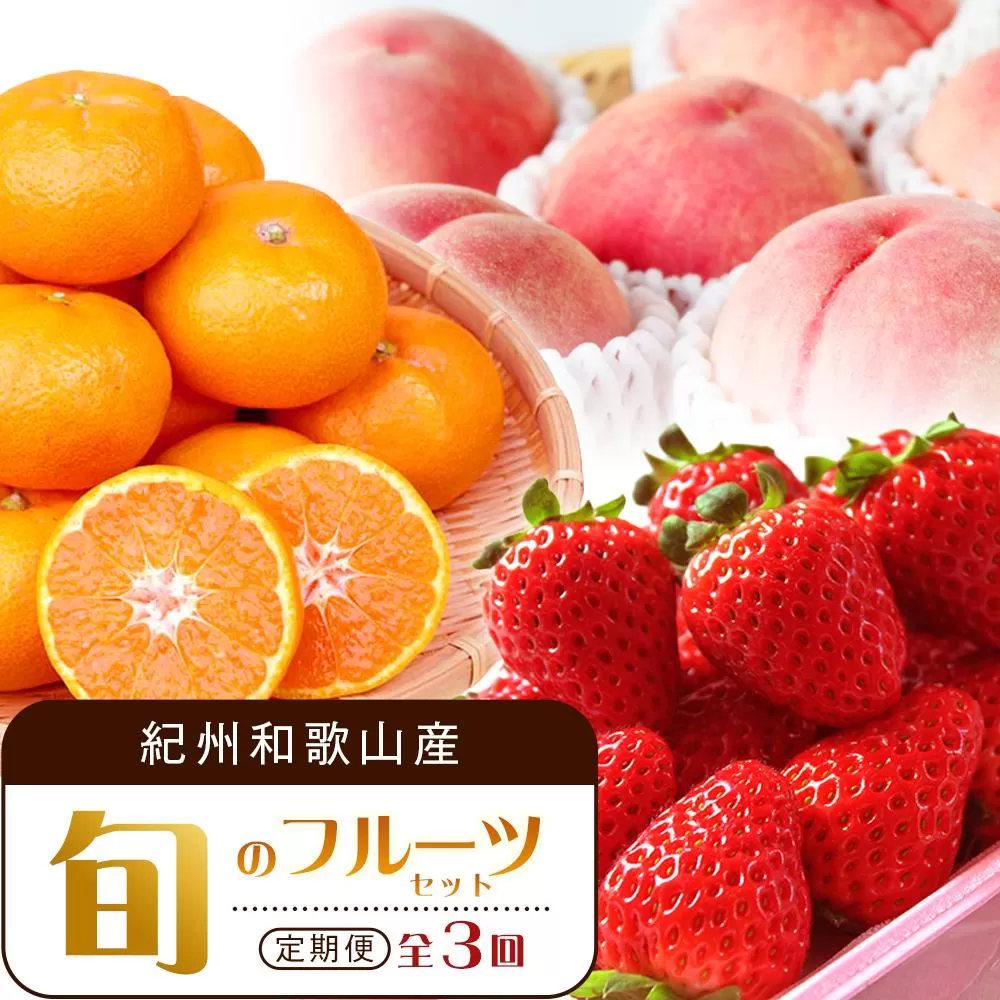【2・7・12月 全3回】紀州和歌山産旬のフルーツセット（いちご・桃・有田みかん）定期便 【魚鶴商店】【UT70】