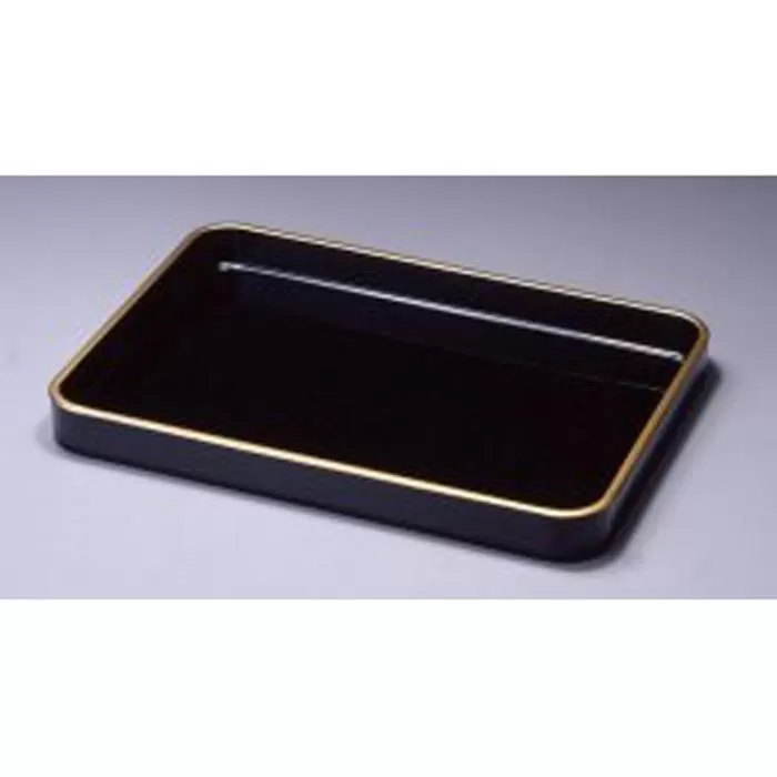 木製 漆塗 賞状盆 金縁付（尺八 約54.8cm）天然木 天然うるし 手塗［YS33］