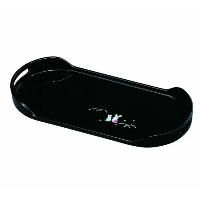 コーヒートレー PC 42cm 黒 夢うさぎ【YG14】