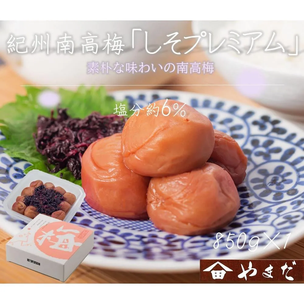 【定期便・3ヵ月毎 全3回】紀州南高梅 しそプレミアム 850g ［YM14w］