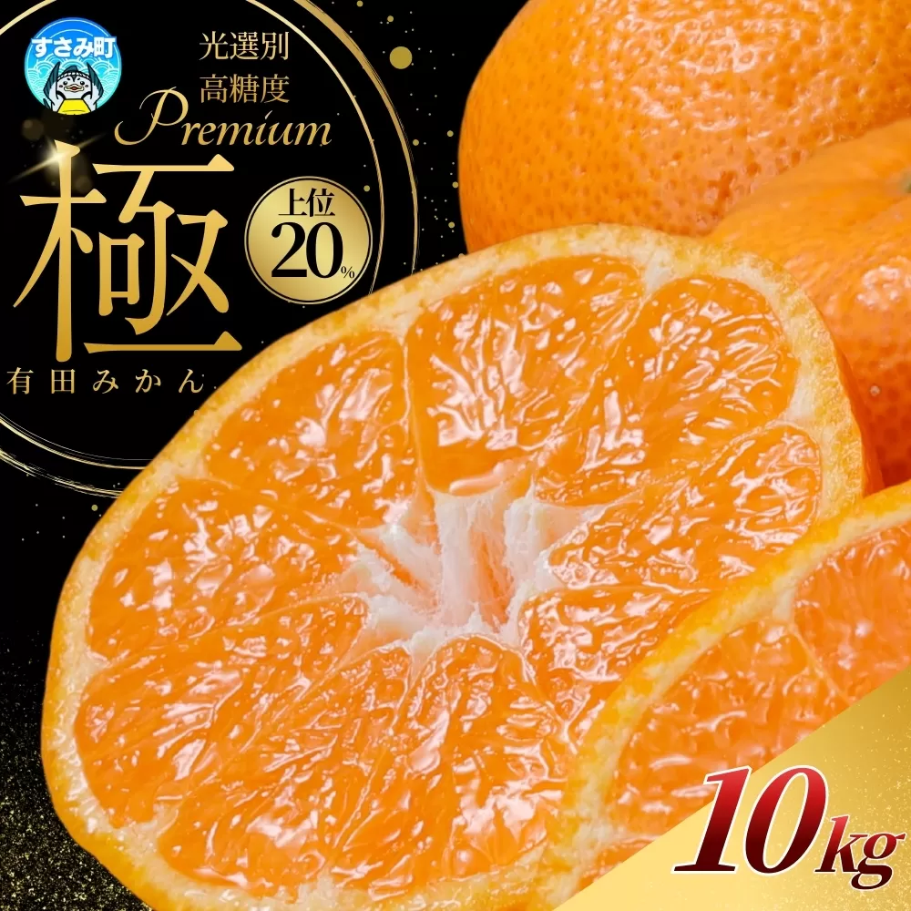極 有田みかんプレミアム 10kg【選りすぐりの上位20％をお届け】2S〜Lサイズ 有機質肥料100% ※2026年11月下旬頃〜2027年1月上旬頃に順次発送予定 ※北海道・沖縄・離島への配送不可