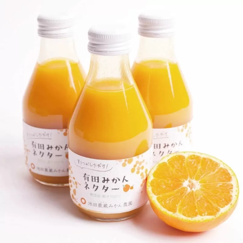 とろり　みかんネクター180ml×3本 【無添加100%ストレートジュース】【有田みかんジュース】