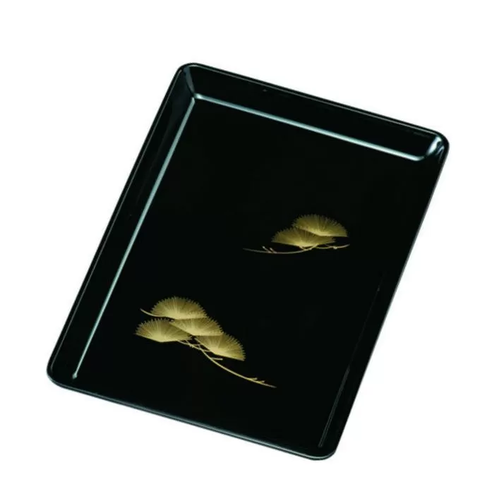 7.0 切手盆 黒 松 ［YG533］