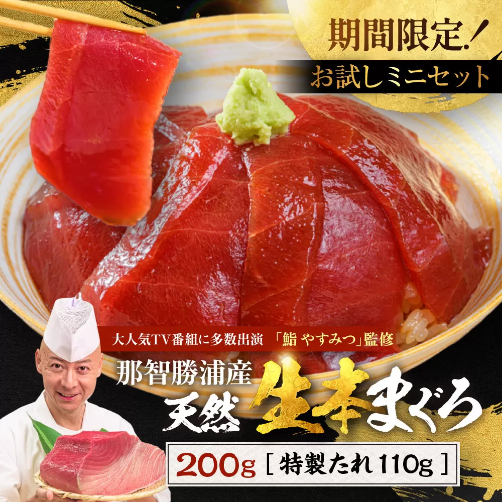 【期間限定】「鮨 やすみつ」 監修 那智勝浦の漬け鮪丼 〜生本まぐろの極み〜（まぐろ柵200g・特製たれ110g付）【2026年3月〜発送】