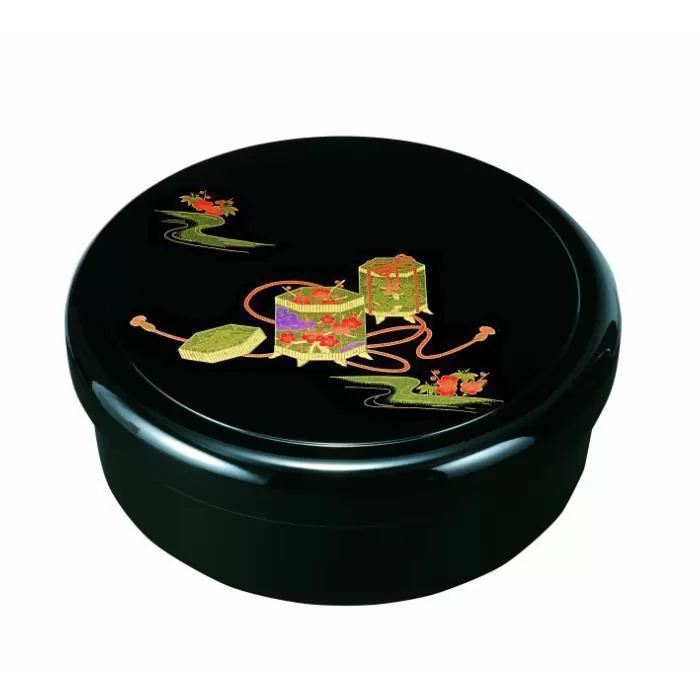 茶櫃 10.5寸 平安物語 (金蒔絵)【YG52】