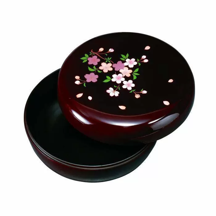 菓子器 6.0寸 溜 里桜（内梨地）【YG92】