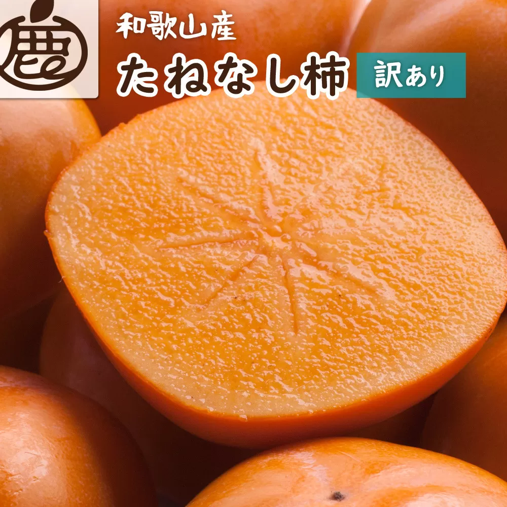 ［先行予約］家庭用 たねなし柿 約10kg［訳あり］［刀根早生・平核無柿（ひらたねなしかき）］［カキ・種無柿・種無し柿・種なし柿・無核柿］［IKE321］