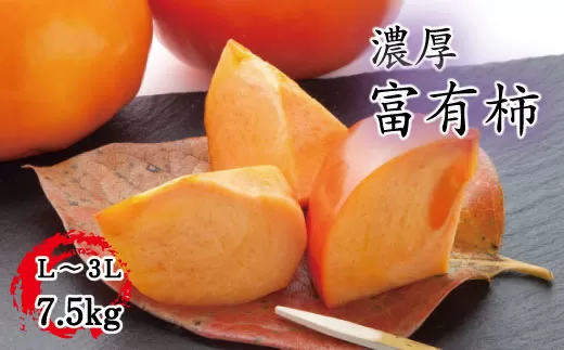 【秋の美味】【和歌山ブランド】濃厚!富有柿　秀品　L〜3Lサイズ(約7.5kg入り)