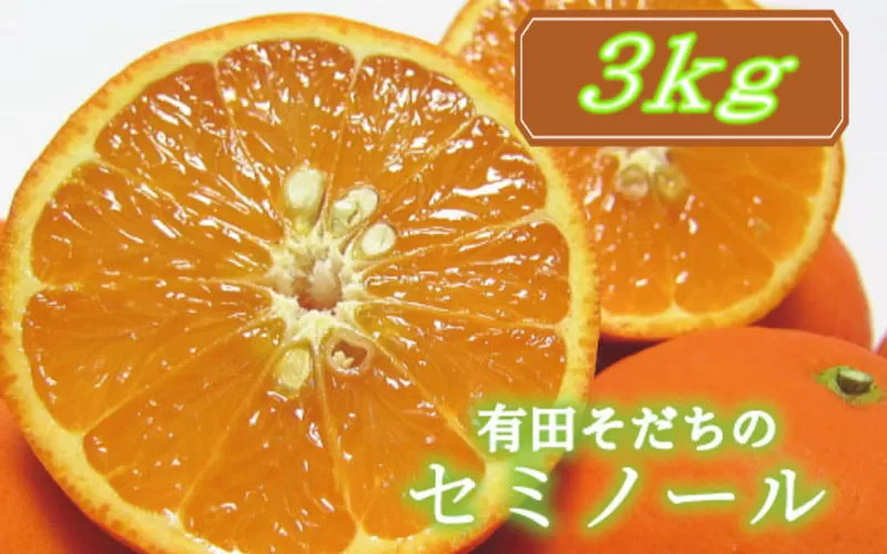 【2024年4月より順次発送】有田育ちの爽快セミノールオレンジ(ご家庭用)　約3kg