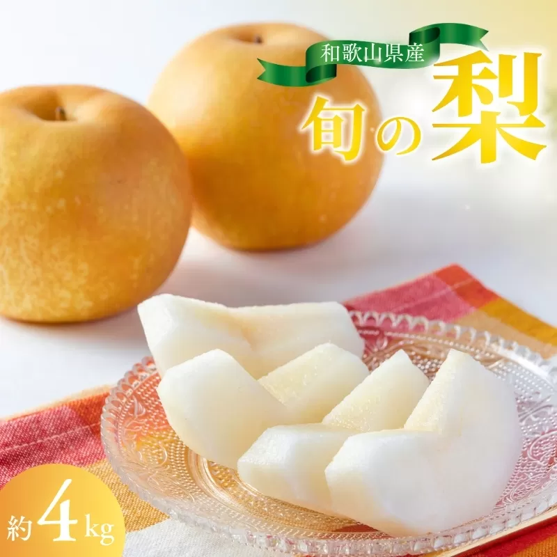 【先行予約受付】和歌山県産の美味しい梨 約4kg （10～13玉入り）【2025年8月中旬頃から順次発送予定】【mat102A】