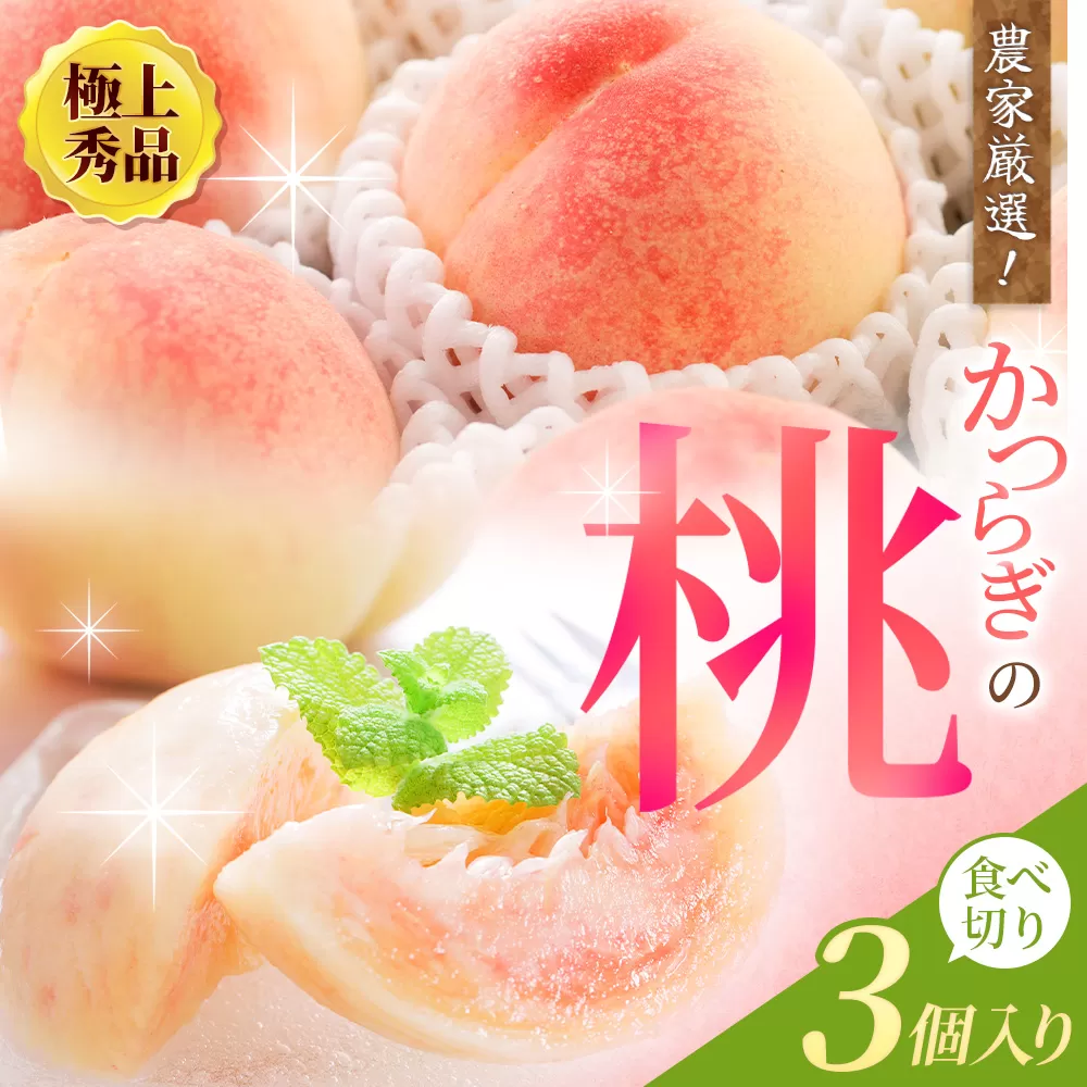 【先行予約】【厳選】あふれる果汁で口いっぱい！ 食べきりサイズ 和歌山県産 桃 3玉 2025年6月末頃～2025年8月末頃に順次発送予定（お届け日指定不可）/ 和歌山 桃 モモ フルーツ もも 白桃 果物 くだもの【kgr002】