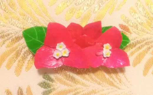 10月の帯留め(ブーゲンビリア)(兼ブローチ) / 情熱 帯留め